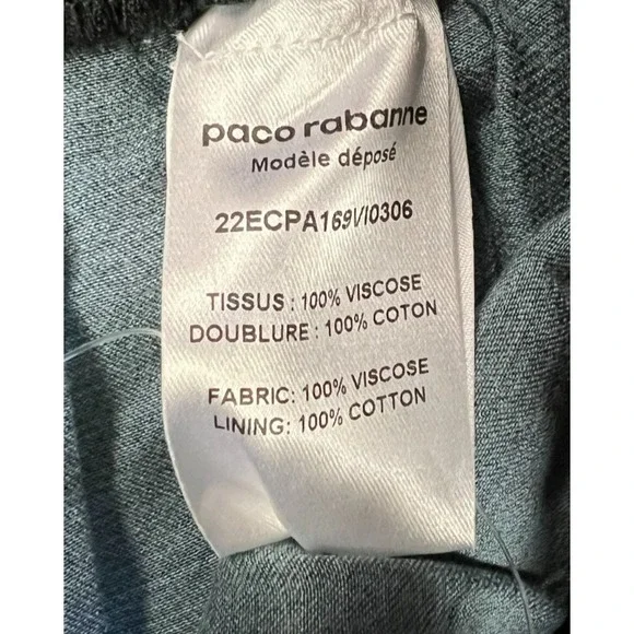 NWT Paco Rabanne City City Wide Leg Crop Pant Silky Black Flaming Astronauts XS - Picture 8 of 14